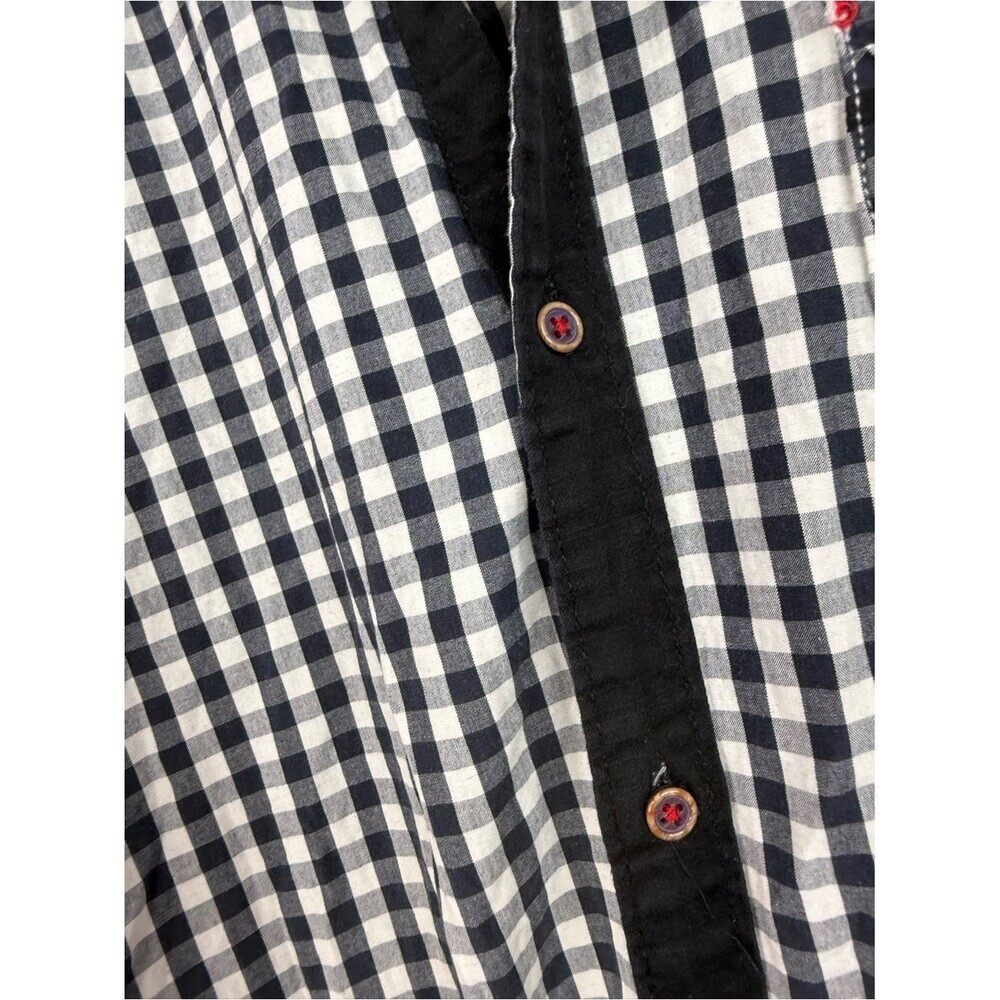 Shirt Black & White Gingham Button-Down Shirt - Picture 10 of 11